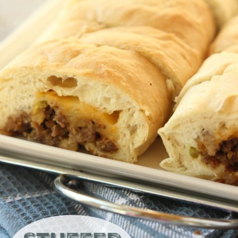 Stuffed Sausage Bread - This is an appetizer that is such a crowd-pleaser! It starts with frozen bread dough and is filled with breakfast sausage, cheese, and jalapenos. Everyone LOVES it!