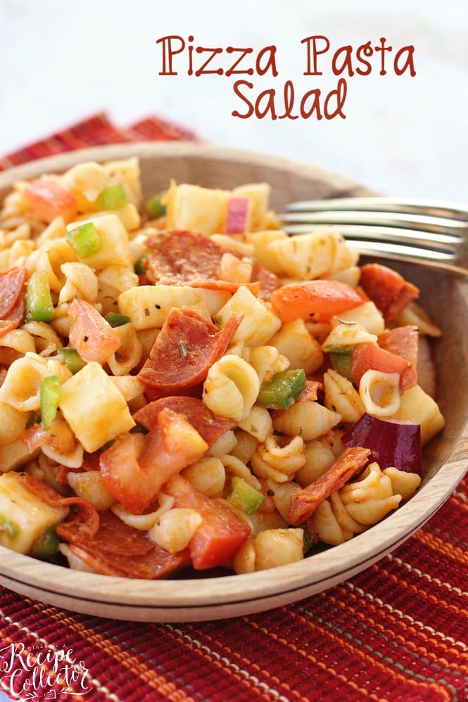 This Pizza Pasta Salad has all the wonderful flavors of a supreme pizza! Plus it is a great make-ahead recipe!