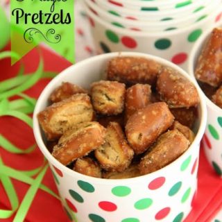 Looking for a great snack?  Well these Magic Pretzels will disappear in no time!!  They are perfect for holiday snacking and gifts!