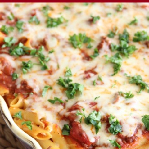Baked Ziti - This is such a great recipe and a great change from lasagna!