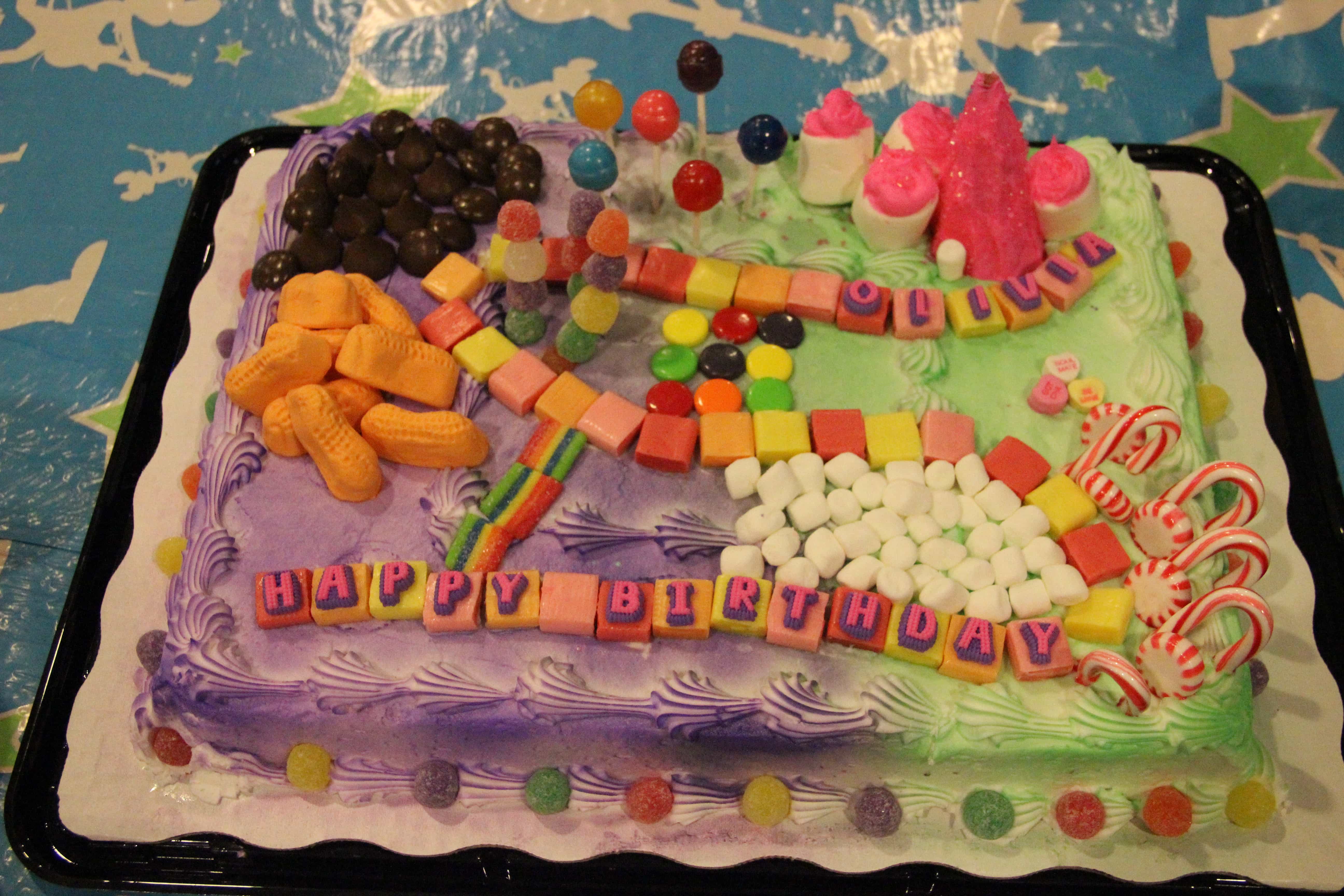 43 Cute Cake Decorating For Your Next Celebration : Candyland Two-Tiered  Cake
