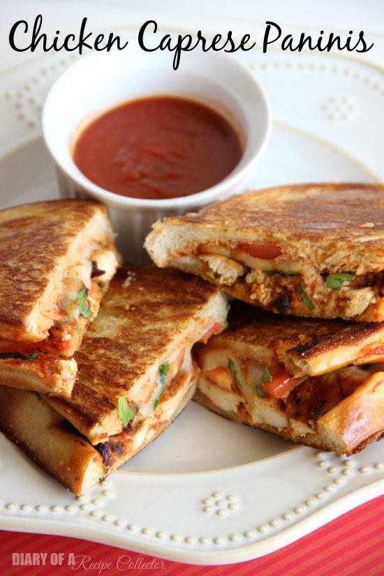 Chicken Caprese Paninis - Diary of a Recipe Collector