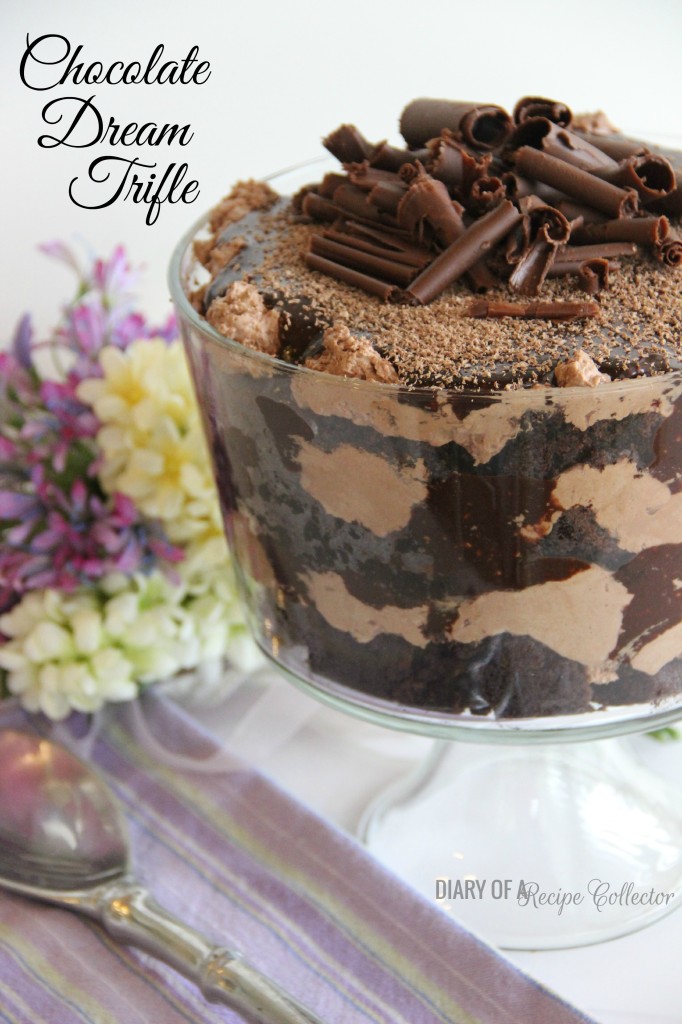  Chocolate Dream Trifle - Decadent chocolate mousse layered with chocolate cake and chocolate icing...a chocolate lover's dream!