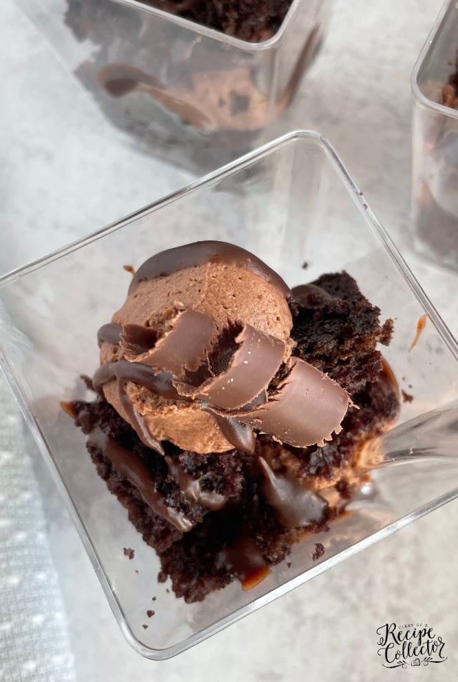  Chocolate Dream Trifle - Decadent chocolate mousse layered with chocolate cake and chocolate icing...a chocolate lover's dream!