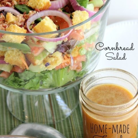 Cornbread Salad with Homemade French Dressing