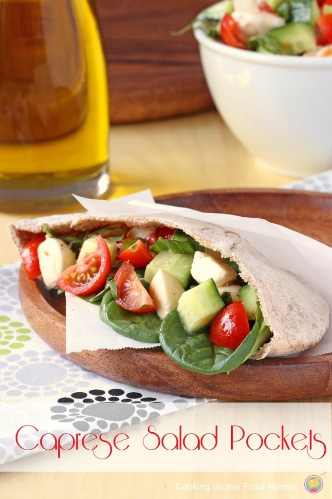 Caprese Salad Pockets by Cooking on the Front Burner