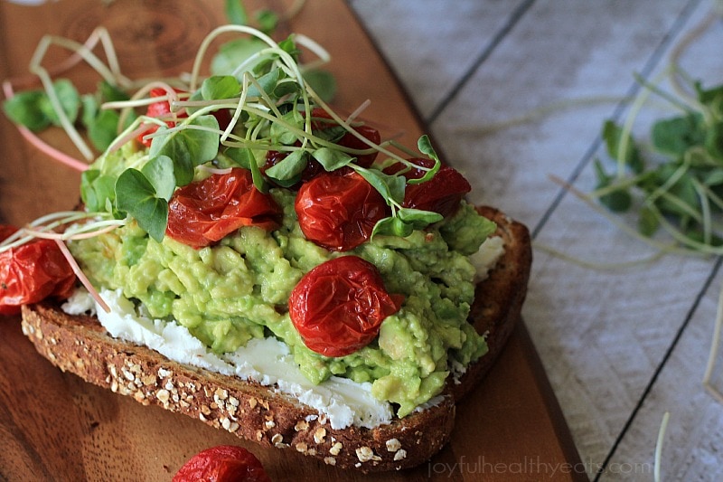 Mashed-Avocado-Goat-Cheese-Sandwich-with-Roasted-Cherry-Tomatoes_by Joyful Healthy Eats