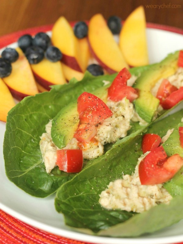 Tuna Salad Lettuce Wraps by The Weary Chef