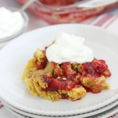 Strawberry Lemon Dump Cake