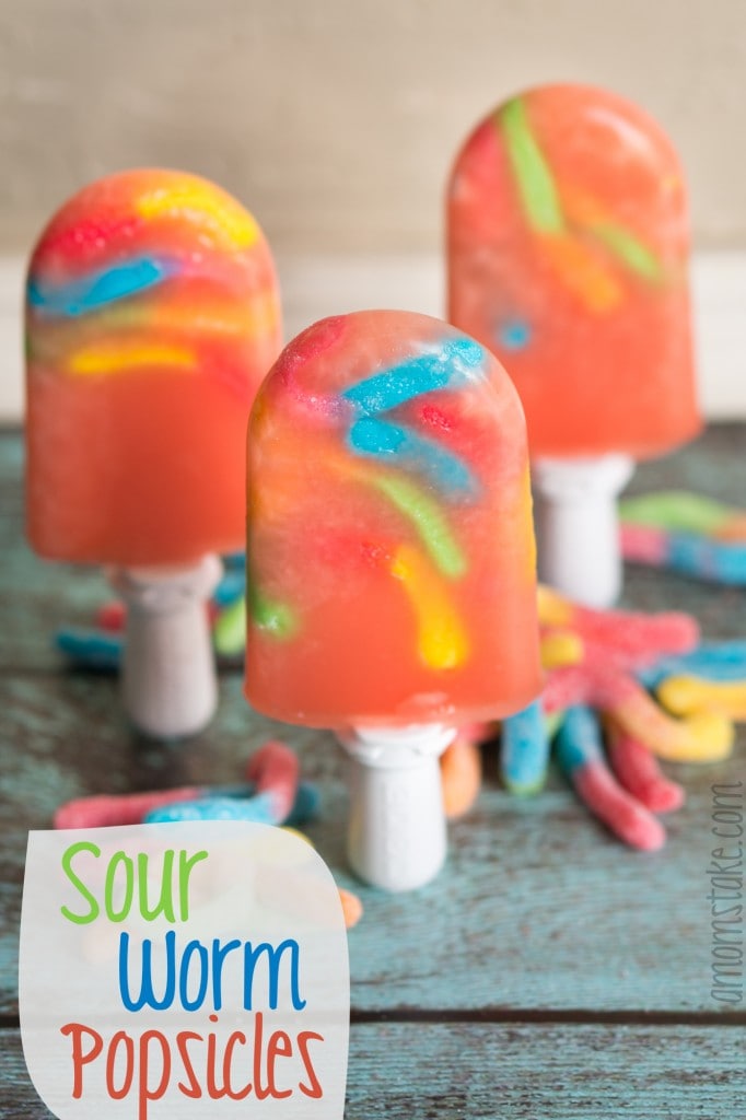 Sour Worm Popsicles - A Mom's Take