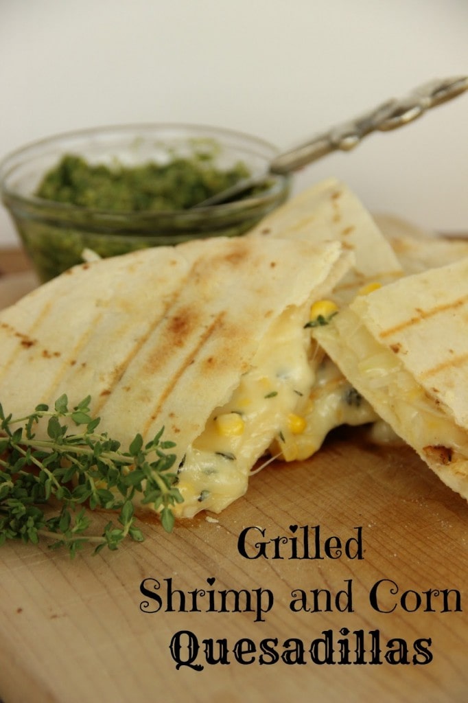 Grilled Shrimp and Corn Quesadillas