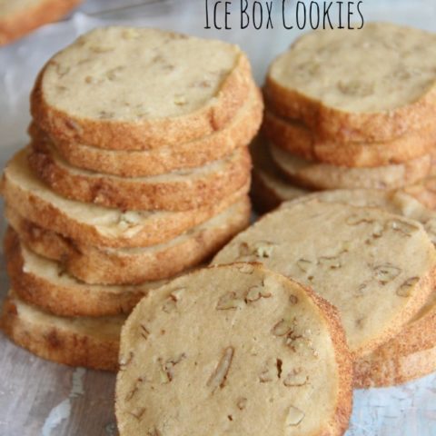 Cinnamon Pecan Icebox Cookies - A perfect make ahead and freeze cookie. When you're ready, you just slice them up and bake them!