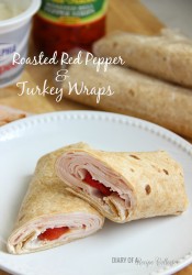 Roasted Red Pepper and Turkey Wrap