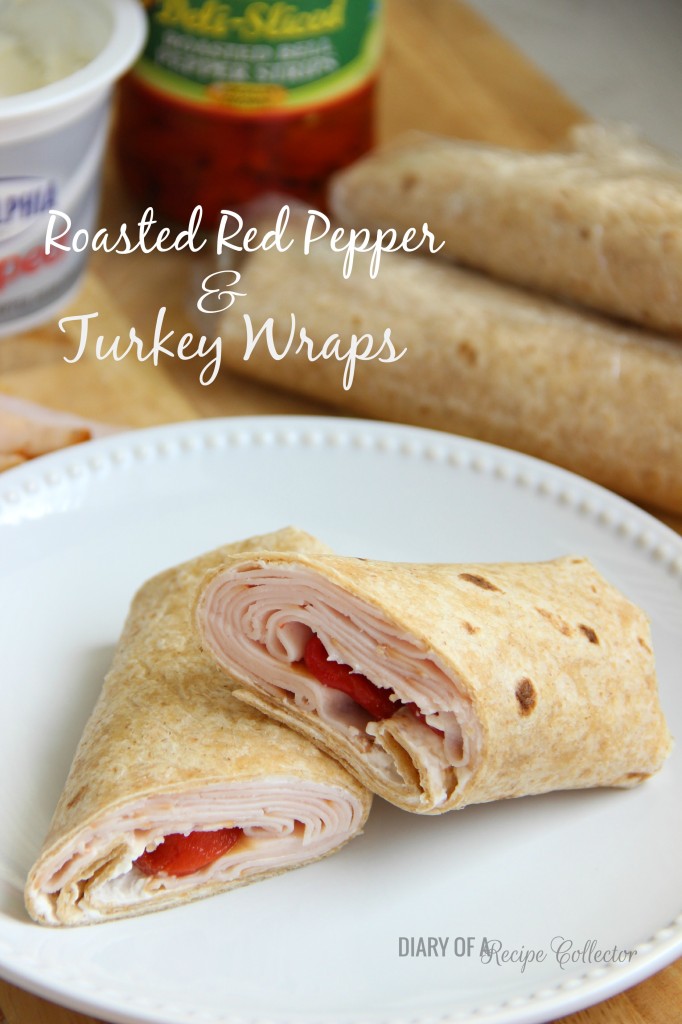 Roasted Red Pepper and Turkey Wrap