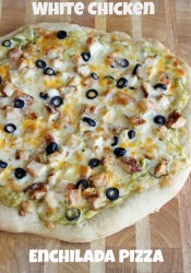 White Chicken Enchilada Pizza