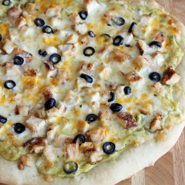 White Chicken Enchilada Pizza