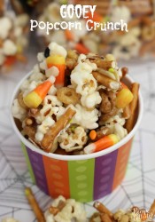 Gooey Halloween Popcorn Crunch