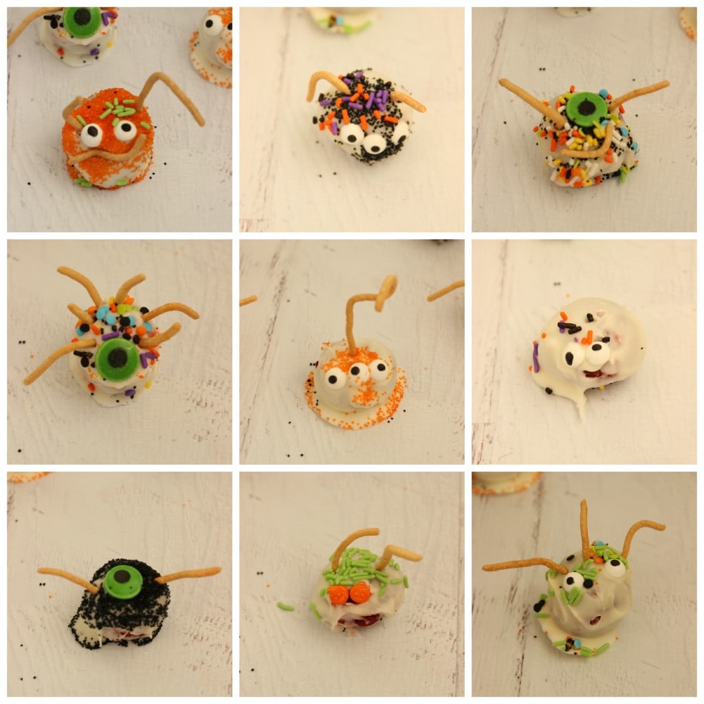 Monster Cake Balls - Funny little monster cake balls make a perfect Halloween craft and treat for your little monsters!