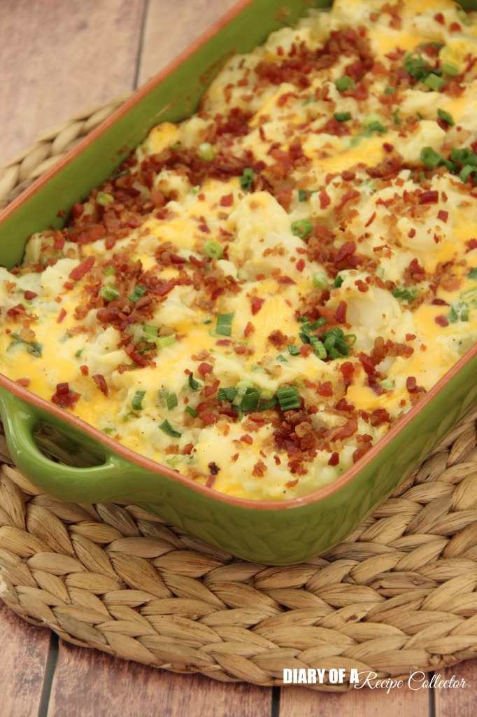 Baked Potato Casserole makes a perfect side dish to accompany any family gathering meal for the holidays or even a BBQ.