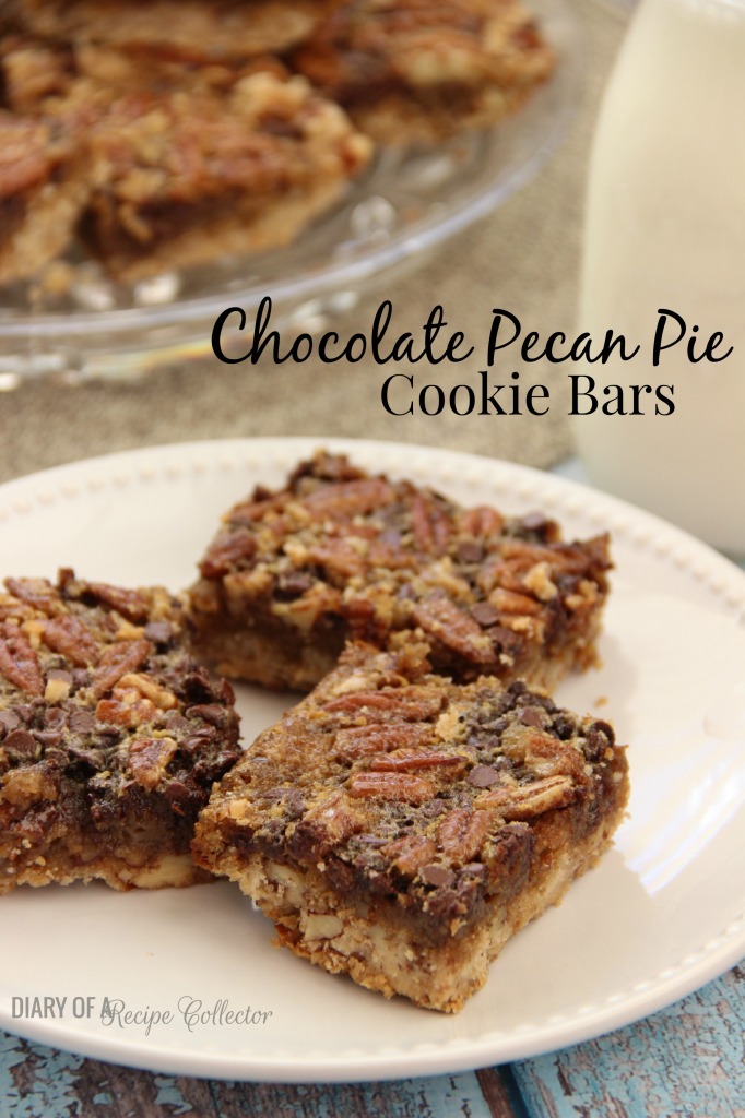 Chocolate Pecan Pie Cookie Bars | Diary of a Recipe Collector