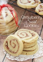 Strawberry Swirl Cookies