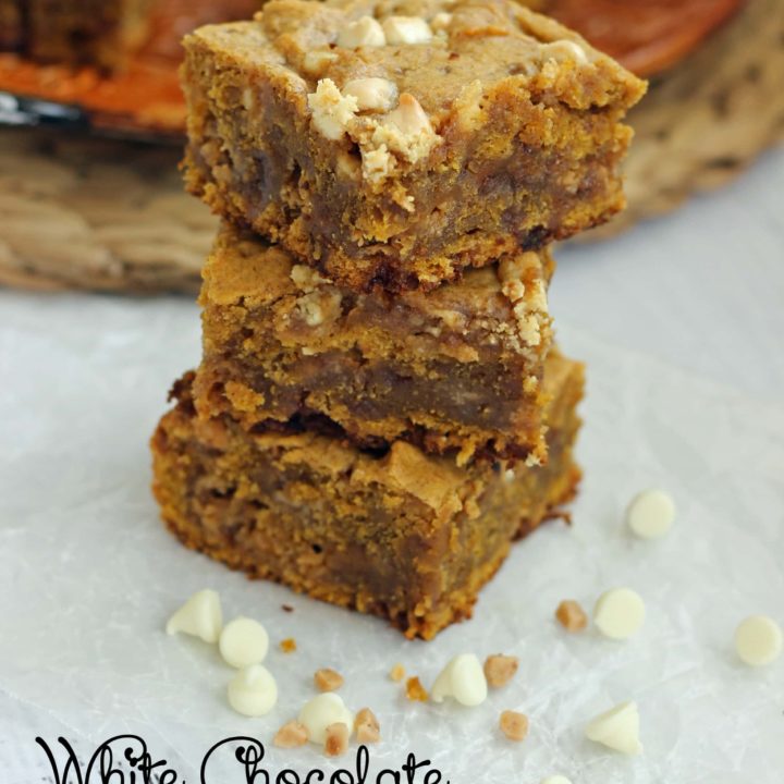 White Chocolate Pumpkin Toffee Blondies | Diary of a Recipe Collector