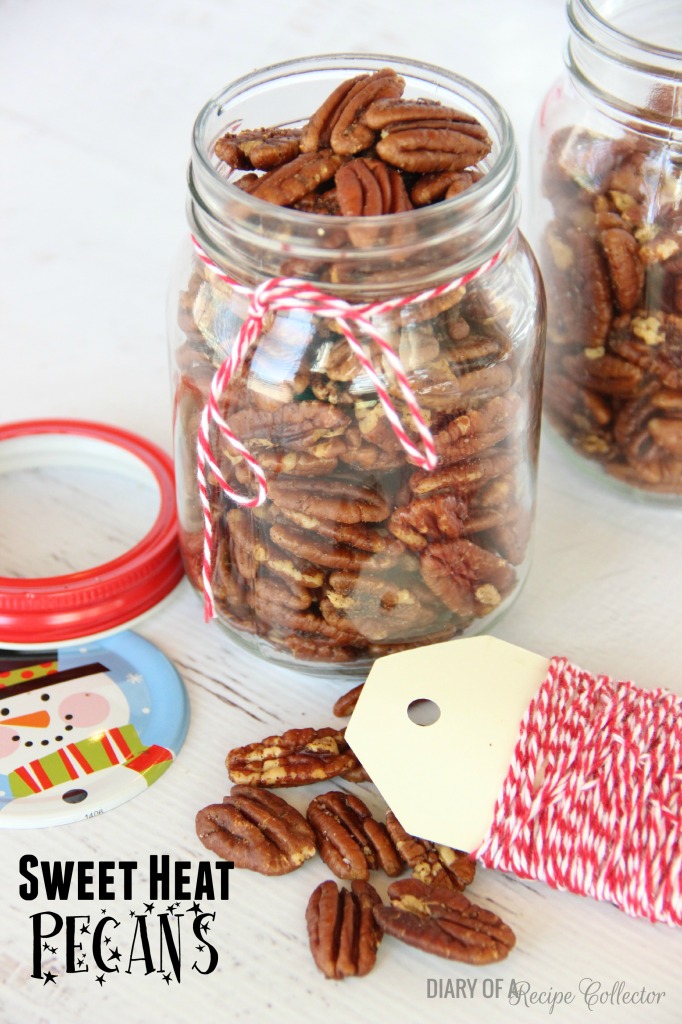 Sweet Heat Pecans - Pecans roasted in butter and a mixture of spices and brown sugar are perfect gifts!