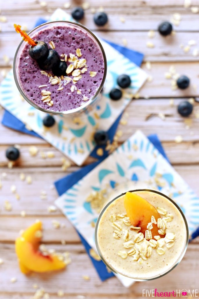 Healthy-Oat-Smoothies-Recipe-Peach-Cobbler-Smoothie-Blueberry-Muffin-Smoothie-by-Five-Heart-Home_700pxAerial