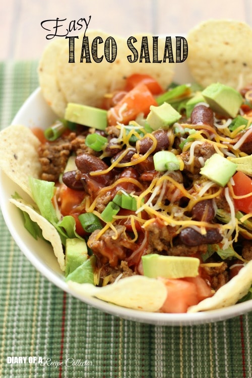 Easy Taco Salad | Diary of a Recipe Collector