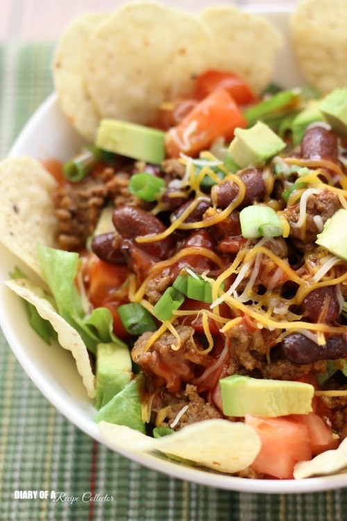 Easy Taco Salads - Diary of A Recipe Collector