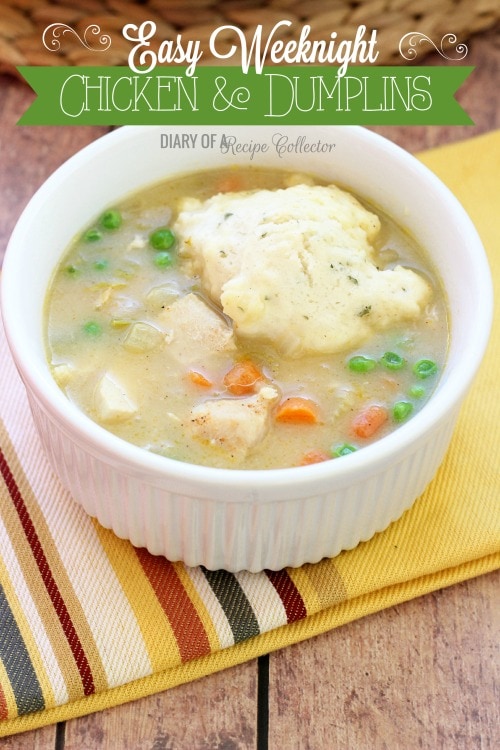 Easy Weeknight Chicken & Dumplins | Diary of a Recipe Collector