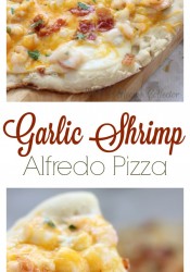 Garlic Shrimp Alfredo Pizza