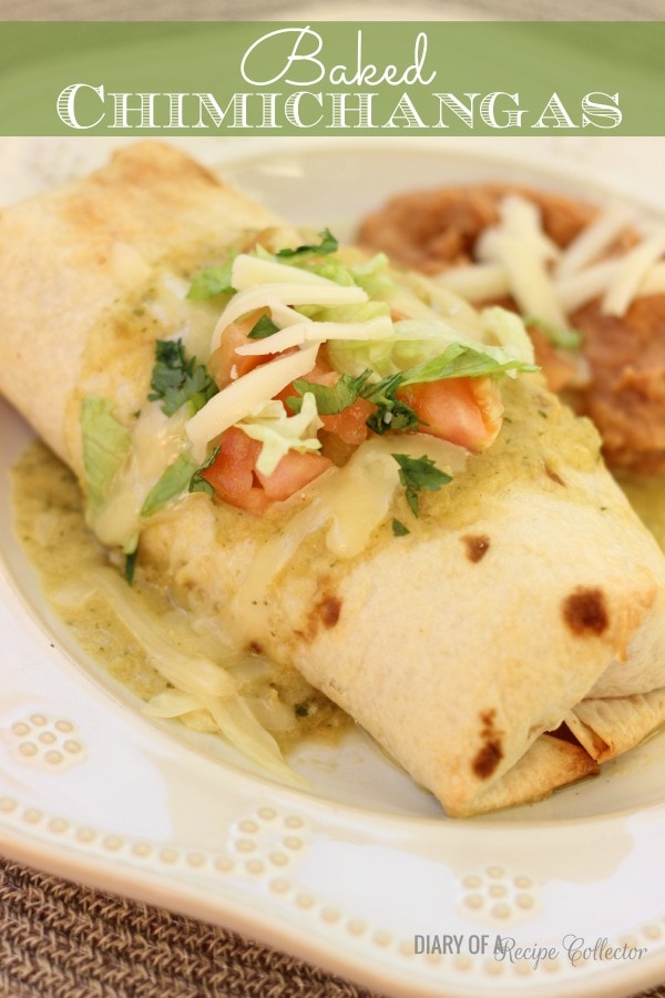 Baked Chicken Chimichangas, Recipe