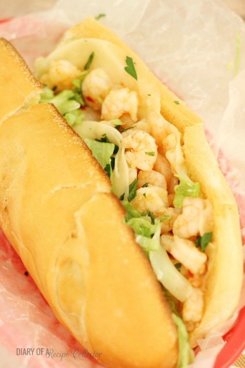 Garlic Shrimp Scampi Poboys