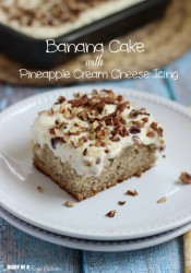 Banana Cake with Pineapple Cream Cheese Frosting