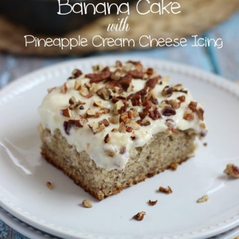 Banana Cake with Pineapple Cream Cheese Icing
