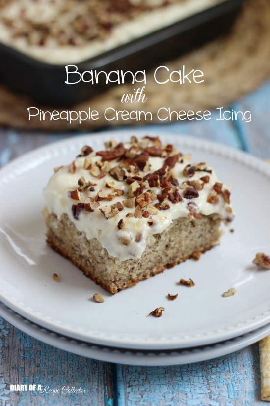 Banana Cake with Pineapple Cream Cheese Icing