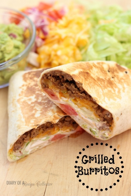Grilled Burritos - Diary of a Recipe Collector