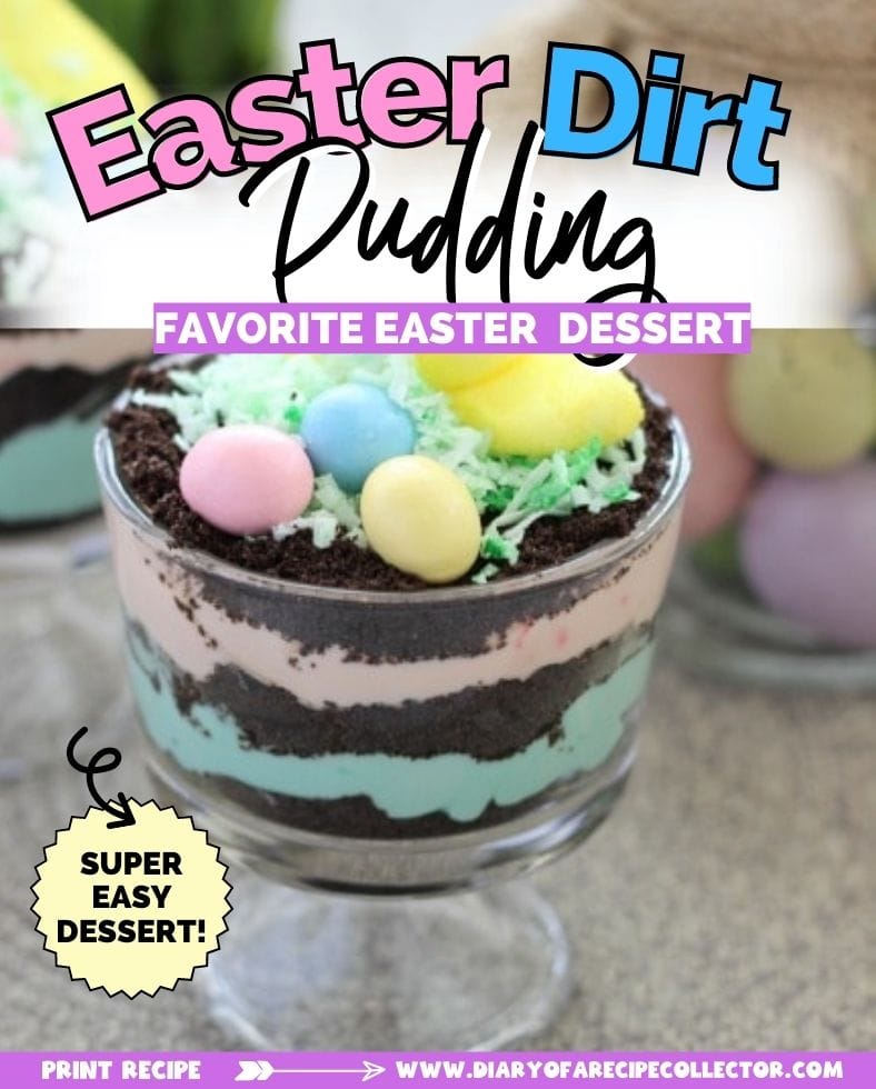 Easter Peeps Dirt Pudding Cups - A fun Easter treat using the classic dirt pudding recipe makes a perfect dessert for your family this Easter. 