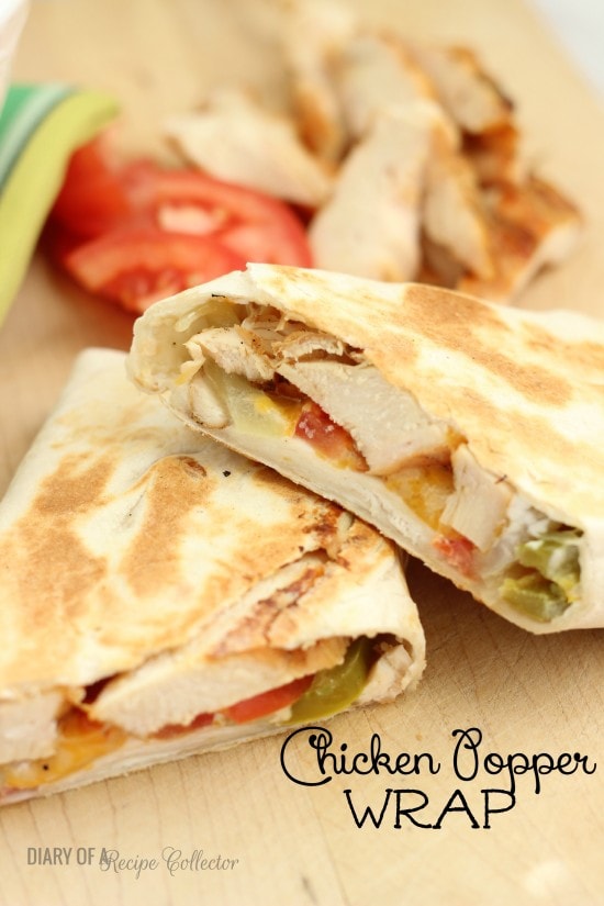 Hot-Pressed Chicken Popper Wrap | Diary of a Recipe Collector
