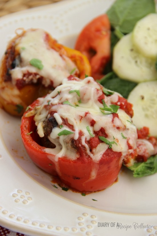 Stuffed Mini Meatloaf Pepper Rings make a delicious one-pot supper!