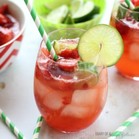 Strawberry Limeade Punch - Diary of a Recipe Collector