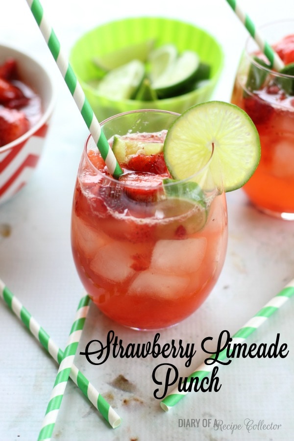 Strawberry Limeade Punch - Diary of a Recipe Collector