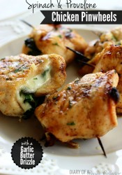 Spinach & Provolone Chicken Pinwheels