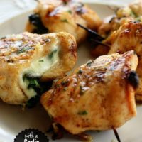 Spinach & Provolone Chicken Pinwheels
