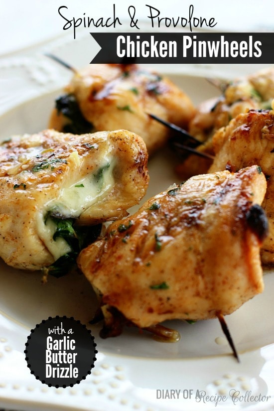 Provolone & Spinach Chicken Pinwheels