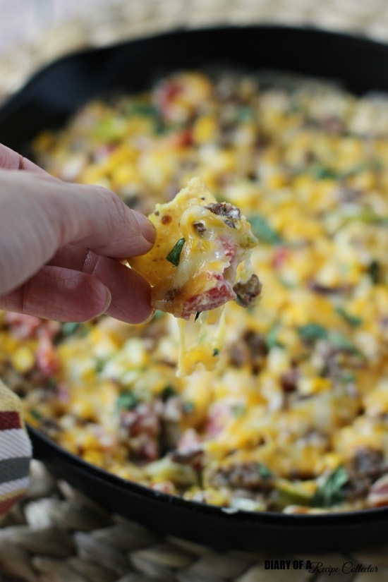 Baked Corn & Sausage Dip - Diary of a Recipe Collector