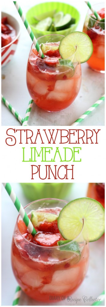 Strawberry Limeade Punch - Diary of a Recipe Collector