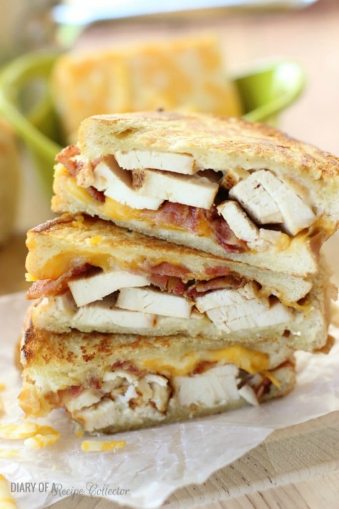 Garlic Cream Grilled Chicken & Bacon Paninis