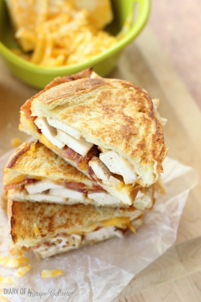 Garlic Cream Grilled Chicken & Bacon Paninis